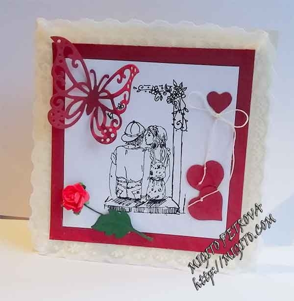 Тайственни 1 ръчно изработена картичка