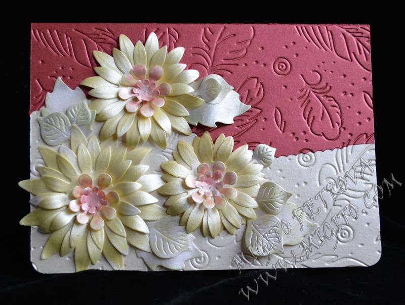 sunflowers  handmade scrapbookig card