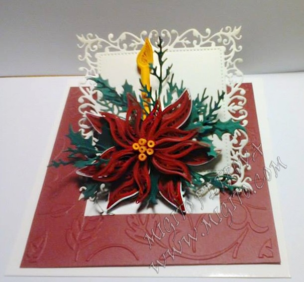 New Year's card with pull-out