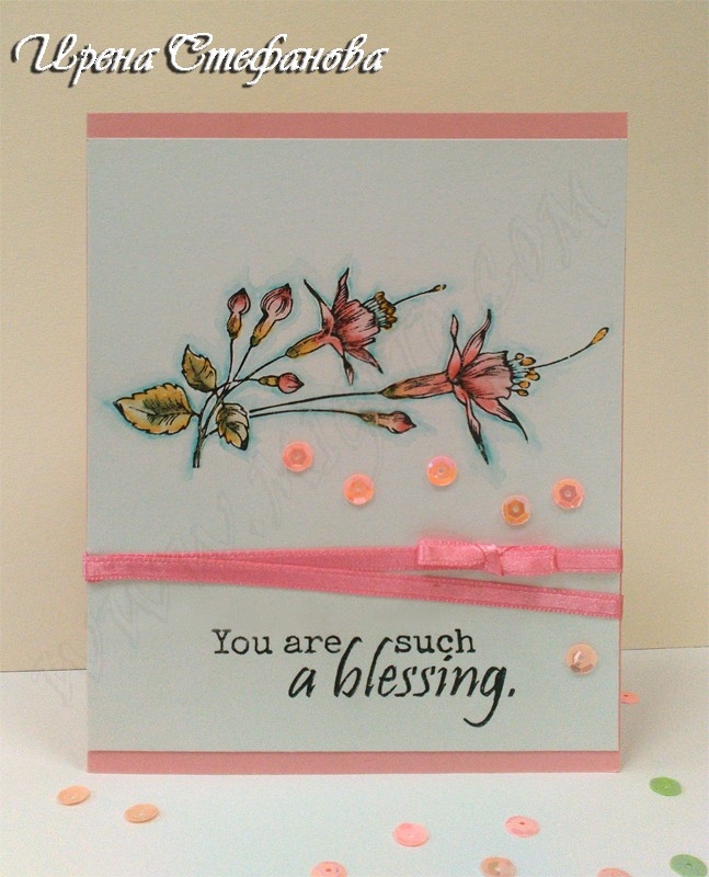  handmade scrapbuking card gentle roses