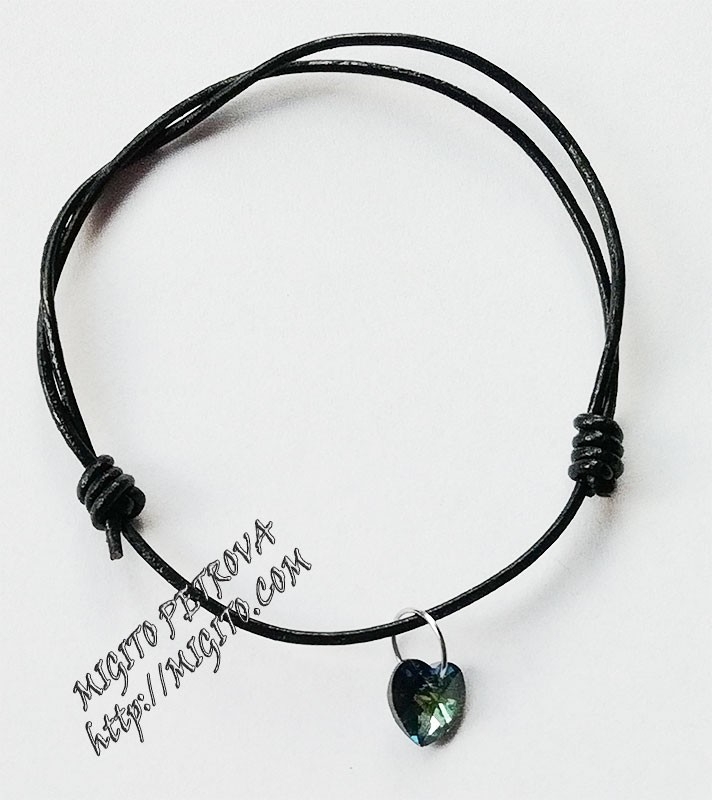 Bracelet with crystals Svarovski dark blue