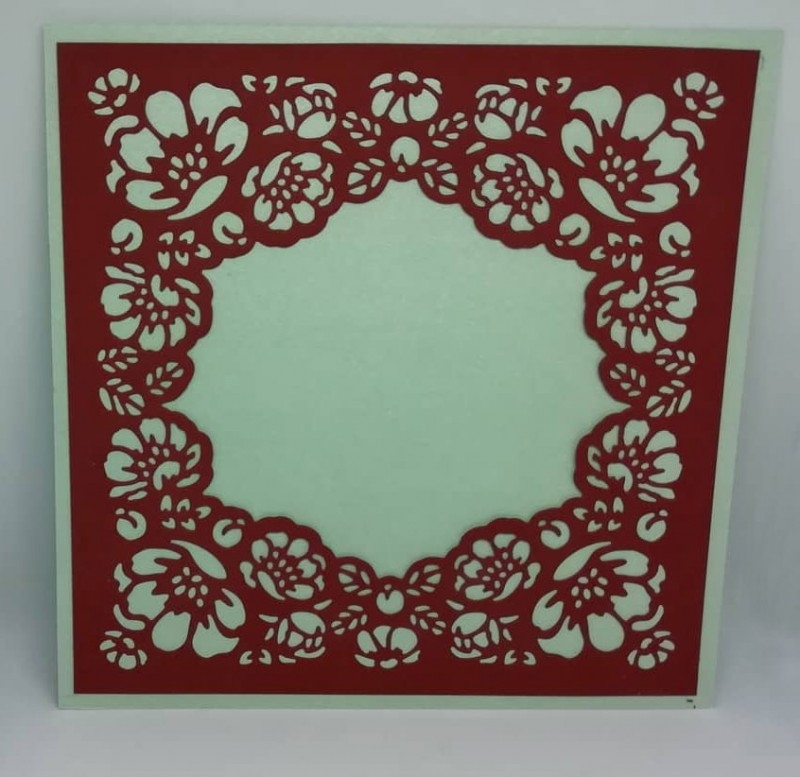 Божури ръчно изработена картичка