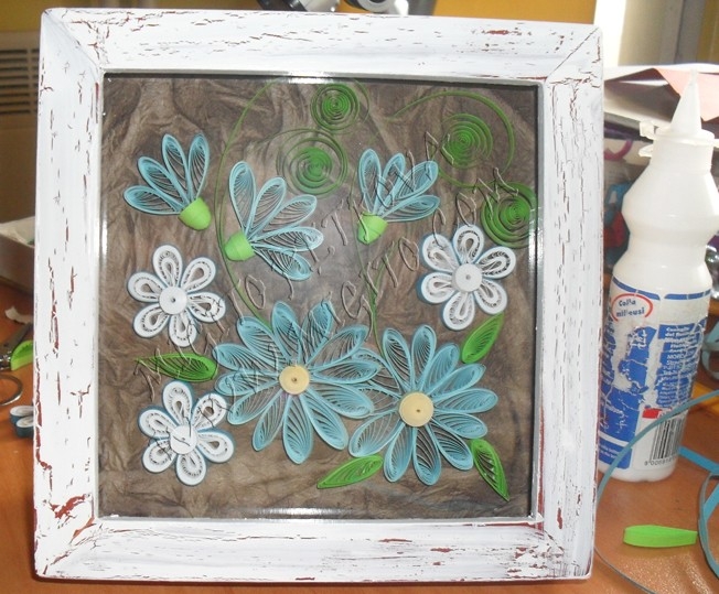 Рамка с напукване пано с квилинг